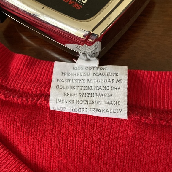 Basic Threads Santa Monica CA Red Boxy Cropped Oversized Cotton Ribbed Top 1 L - Picture 12 of 12